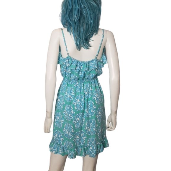 LILLY PULITZER BLUE AND WHITE SEASHELL SUNDRESS SIZE MEDIUM - Picture 2 of 10